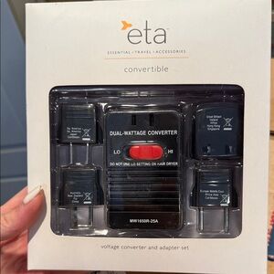 ETA Dual-Wattage Converter with Adapters - Black